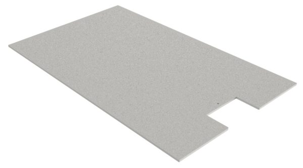Produktbild UBK 301 321 -  Deckel flach mit 1 Ausschnitt für Bürstenauslass zu UBK 300, für alle Belagshöhen